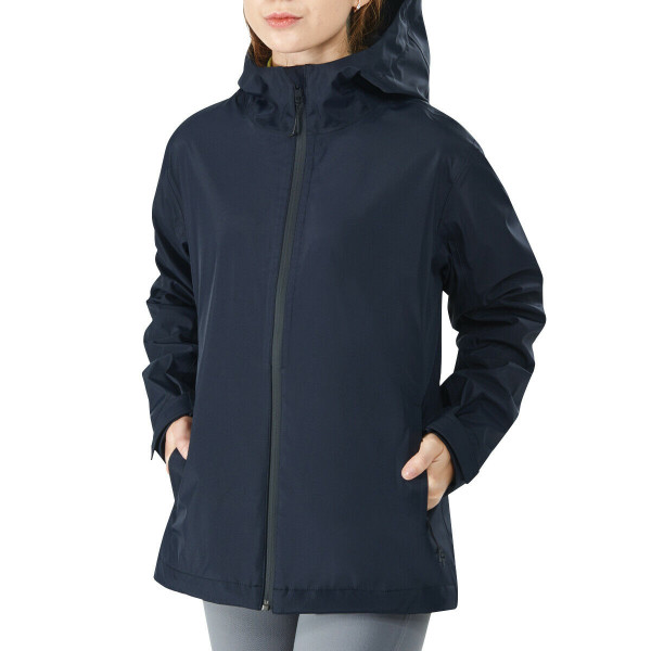 Women's Waterproof & Windproof Rain Jacket With Velcro Cuff-Navy-L GM21901008NY-L