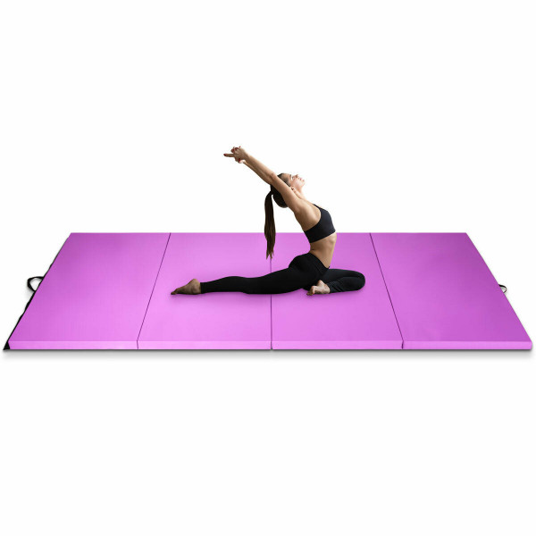 4' X 10' X 2" Folding Gymnastics Tumbling Gym Mat-Purple SP37003PU