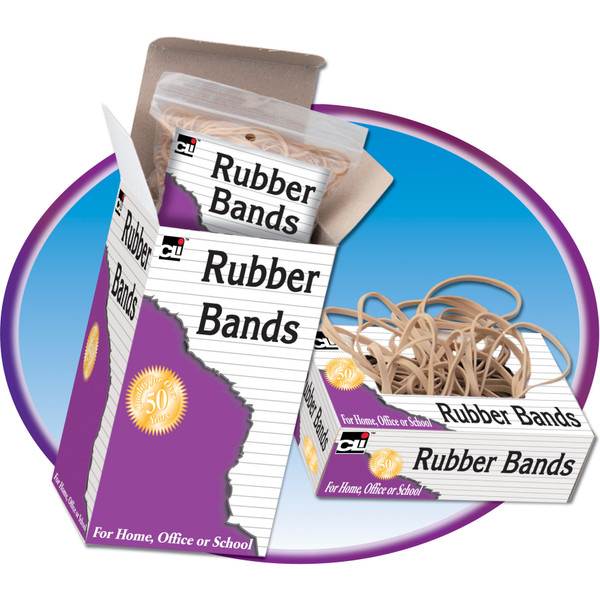 (10 Bx) Rubber Bands Size 64 3.5X.25 1/4Lb Box CHL56164BN