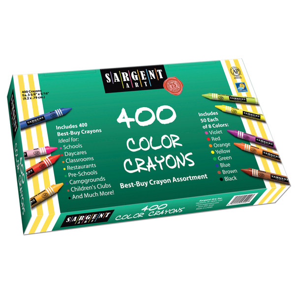 Sargent Art Best Buy Crayon Assortment 400 Standard Crayons SAR553220