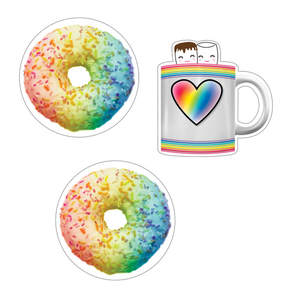 Donuts And Cocoa Mugs Cut-Outs Industrial Cafe CD-120588