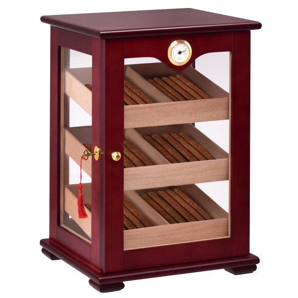 150 Cigars Display Humidor Storage Cabinet With Hygrometer HW56599