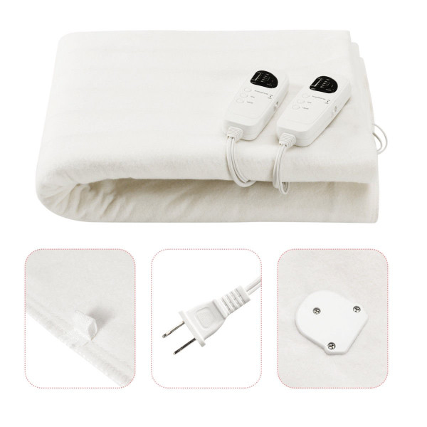 8H Timer Electric Heated Blanket With 5 Temperature Modes HW58855US