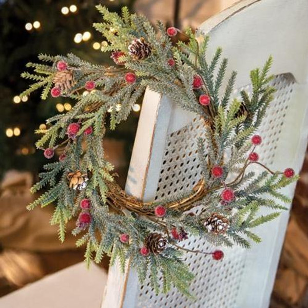 Mountain Pine With Berries Wreath 12" F10060 By CWI Gifts