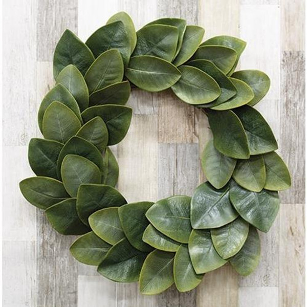 Williamsburg Magnolia Leaves Wreath 22" FISB73110 By CWI Gifts