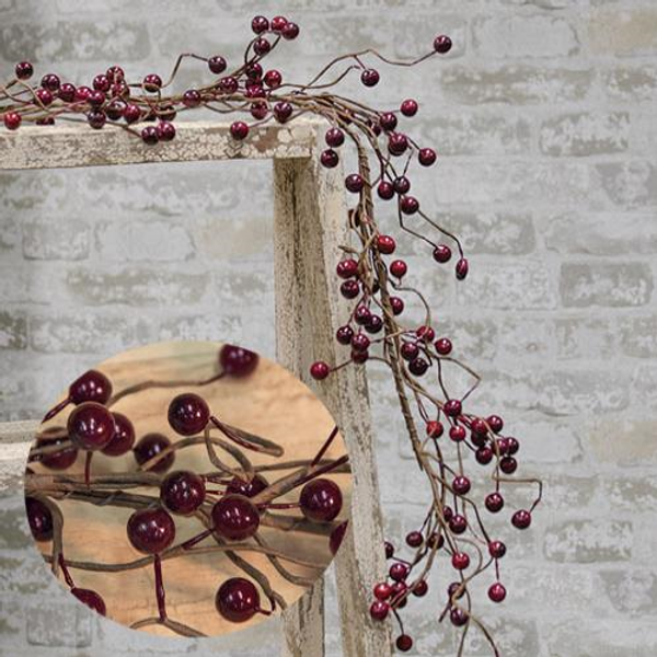 Waterproof Burgundy Berry Garland FW087R By CWI Gifts