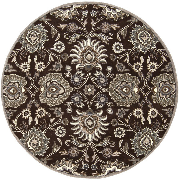 Surya Caesar Hand Tufted Brown Rug CAE-1063 - 4' Round