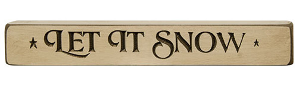 Let It Snow Engraved Block 12" G1230 By CWI Gifts