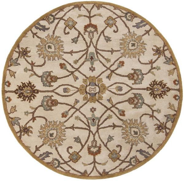 Surya Caesar Hand Tufted White Rug CAE-1081 - 4' Round