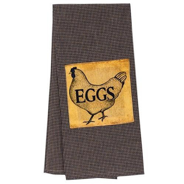 Eggs Plaid Check Dish Towel G13658 By CWI Gifts