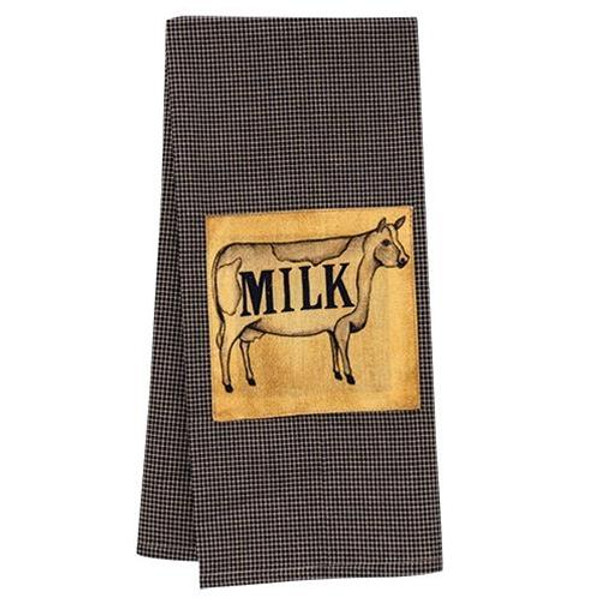 Milk Plaid Check Dish Towel G13660 By CWI Gifts
