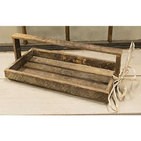 Lath Flower Tray Tote G18126 By CWI Gifts