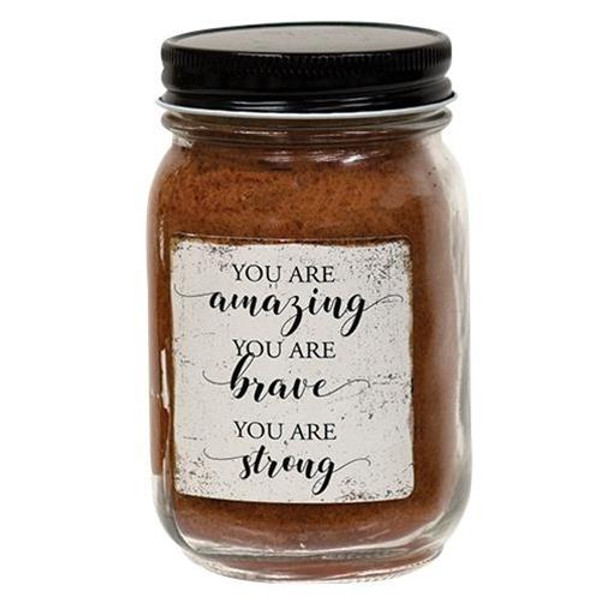 You Are Amazing Pint Jar Candle Buttered Maple Syrup G20100 By CWI Gifts