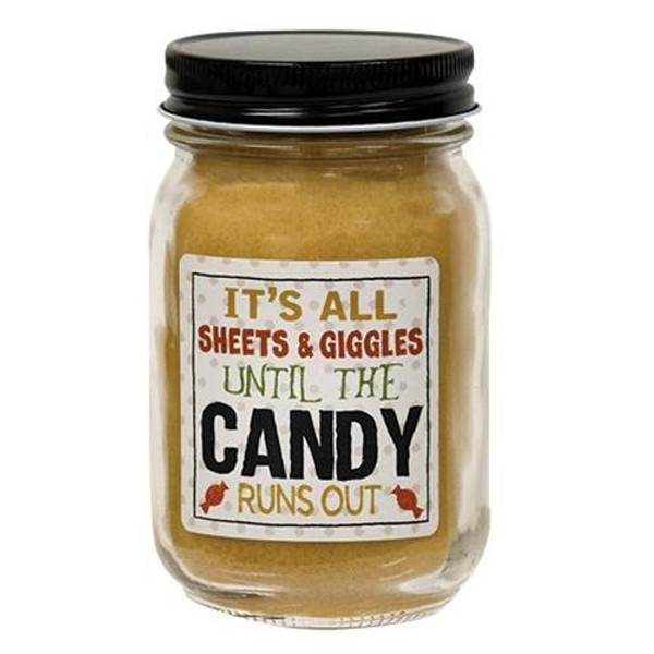 Sheets & Giggles Pint Jar Candle Kettle Corn G20108 By CWI Gifts