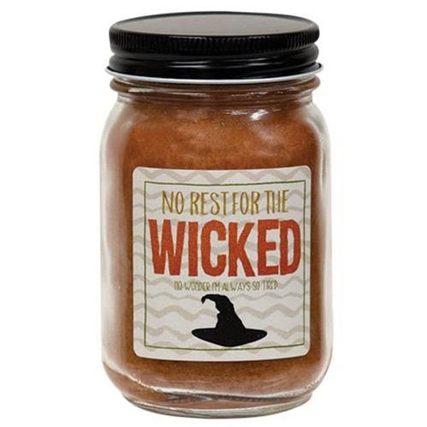 CWI No Rest For The Wicked Pint Jar Candle Hot Apple Pie G20109