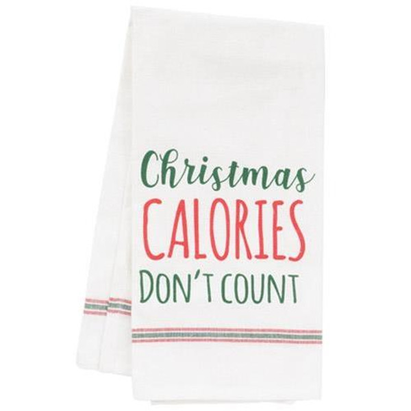 Christmas Calories Dish Towel G28001 By CWI Gifts