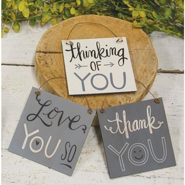 *Thinking Of You Ornament 3 Asst. (Pack Of 3) G34256 By CWI Gifts