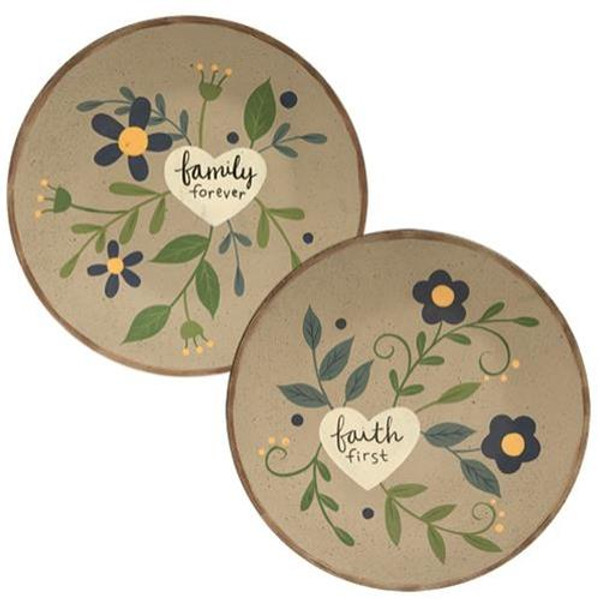 Faith First Plate 2 Asst. (Pack Of 2) G34259 By CWI Gifts