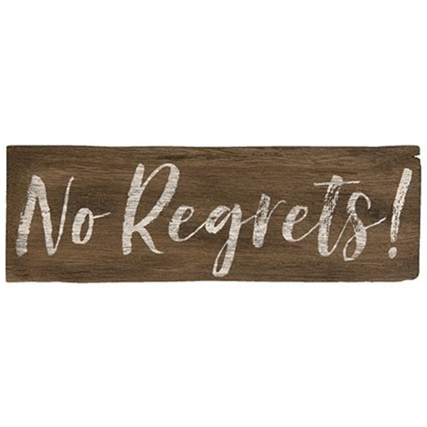 No Regrets Wall Sign Asst. Set Of 2 G34306 By CWI Gifts