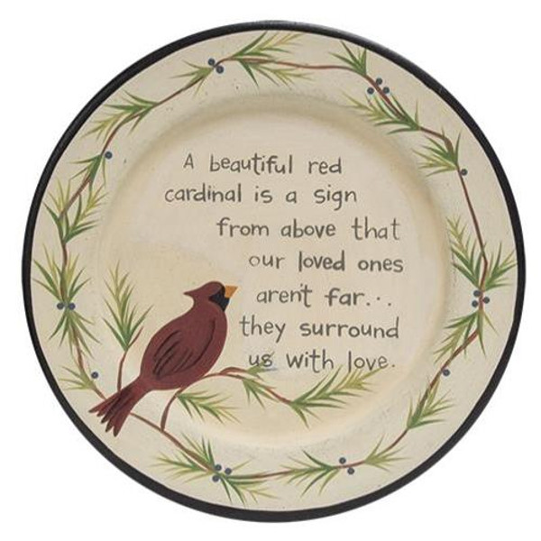 Loved One Cardinal Plate G34395 By CWI Gifts