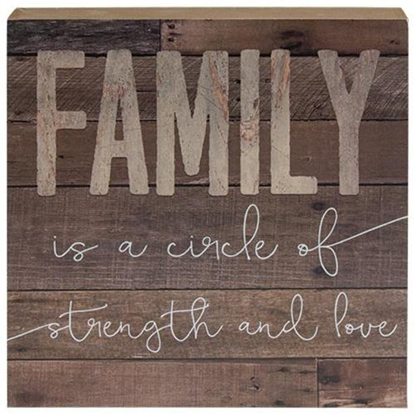 Circle Of Strength Family Box Sign G34459 By CWI Gifts