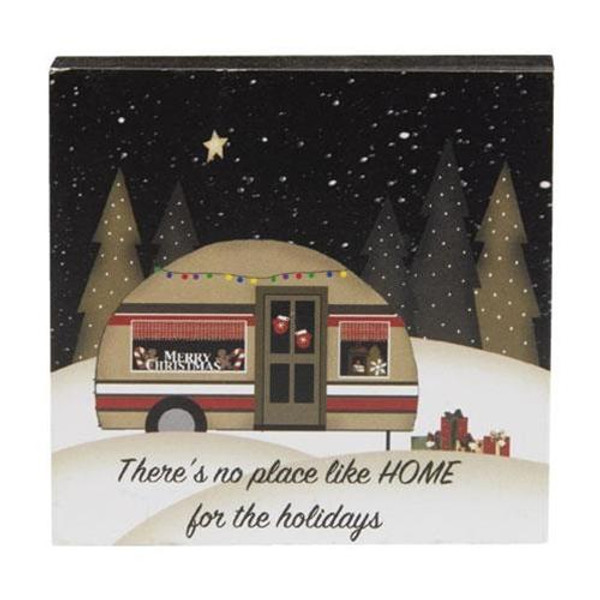 *No Place Like Home Camper Block G34536 By CWI Gifts
