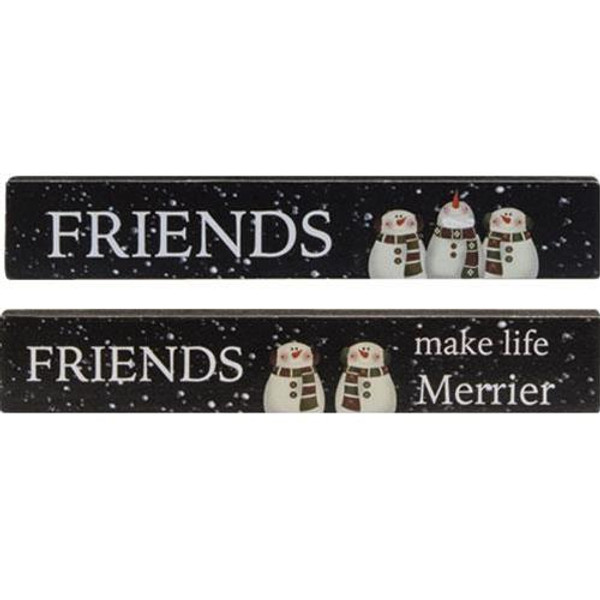 Friends Make Life Merrier Mini Stick 2 Asstd. (Pack Of 2) G34541 By CWI Gifts