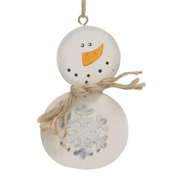 Buffalo Check Snowman Ornament 3 Asstd. (Pack Of 3) G34678 By CWI Gifts
