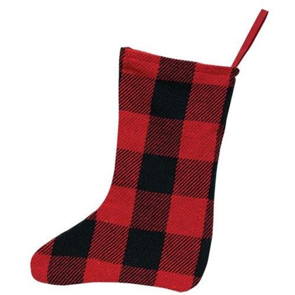 *Red & Black Buffalo Check Stocking G40322RB By CWI Gifts