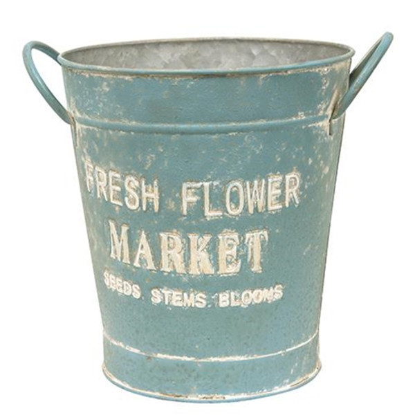 Vintage Fresh Flower Market Bucket G60214 By CWI Gifts