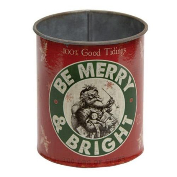 Be Merry And Bright Metal Can G60243 By CWI Gifts