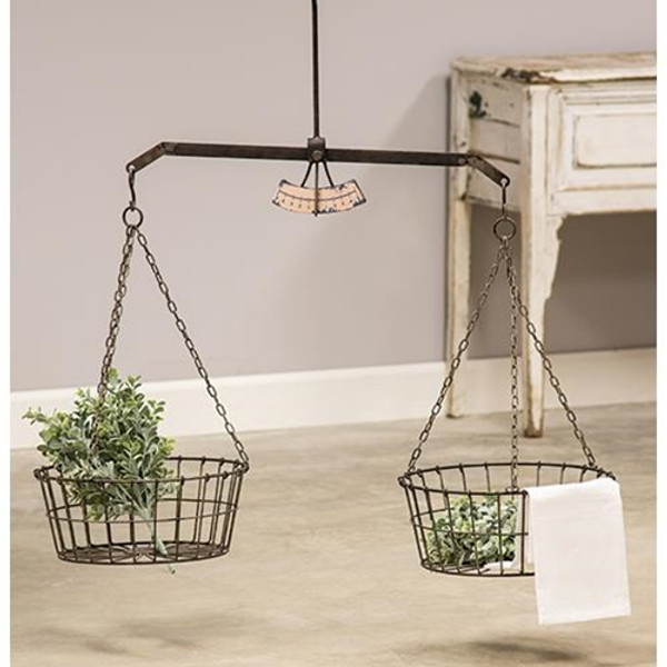 Hanging Scale With Two Wire Baskets G70024 By CWI Gifts