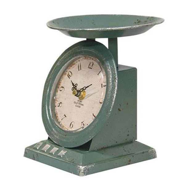 Vintage Blue Old Town Scale Clock G75016 By CWI Gifts