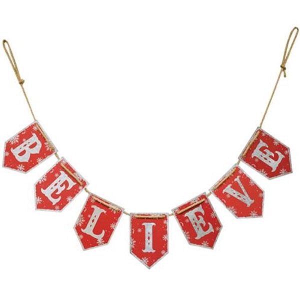 Believe Metal Garland G90514 By CWI Gifts