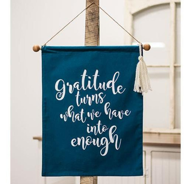 *Gratitude Fabric Wall Hanging G90783 By CWI Gifts