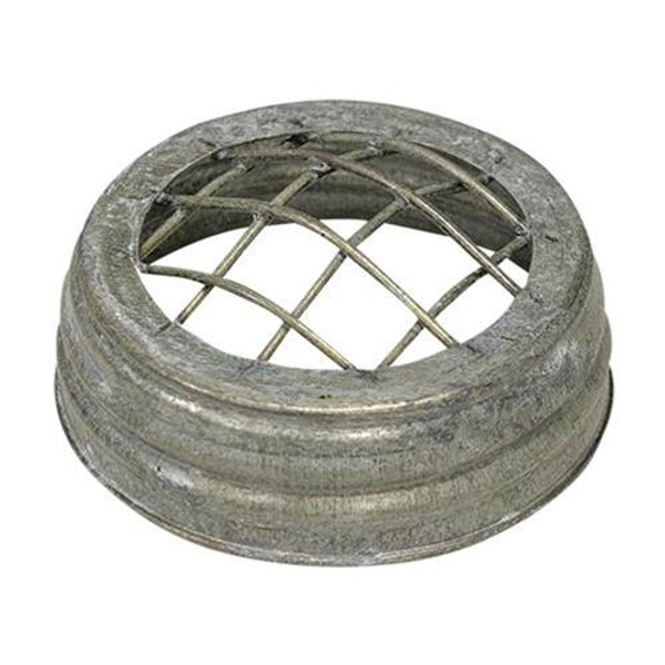 Washed Galvanized Wire Jar Lid G9136GB By CWI Gifts