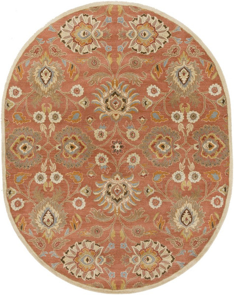 Surya Caesar Hand Tufted Orange Rug CAE-1107 - 6' x 9' Oval