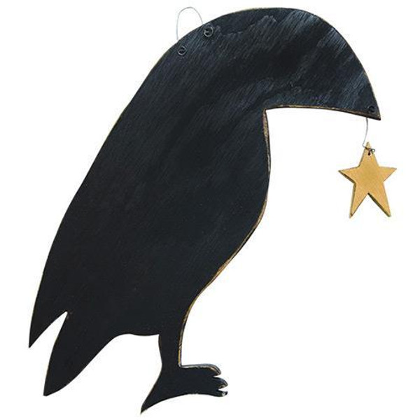 Primitive Crow W/Star Plaque GCCROW By CWI Gifts