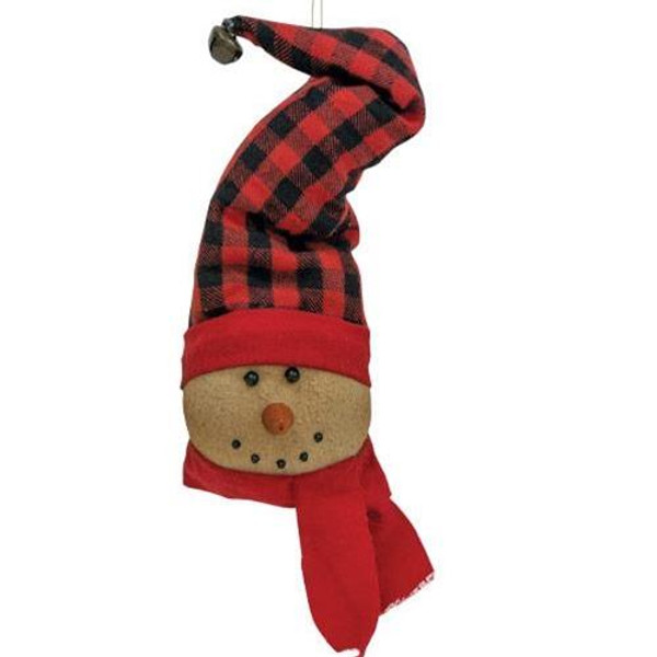 *Buffalo Check Snowman Ornament GCS37586 By CWI Gifts