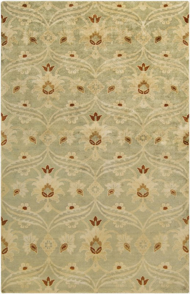 Surya Ainsley Hand Knotted Green Rug AIN-1014 - 5'6" x 8'6"