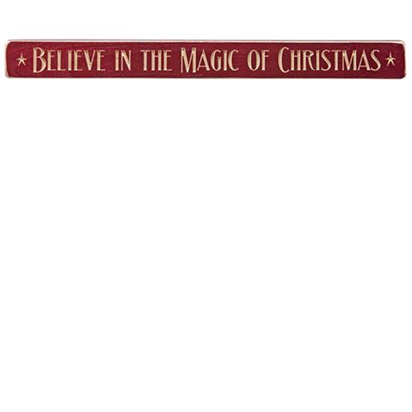 Believe In The Magic Engraved Block 18" GE90300 By CWI Gifts