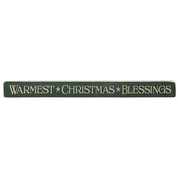 Warmest Christmas Blessings Engraved Block 18" GE90307 By CWI Gifts