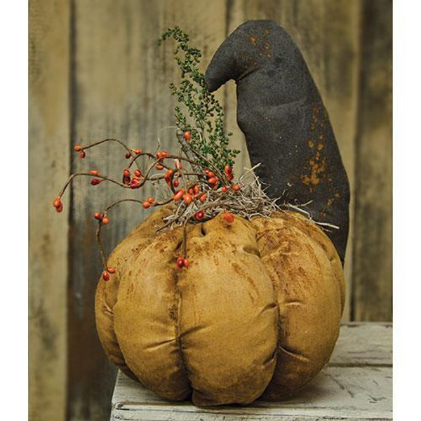 Stuffed Crow On Pumpkin GG56 By CWI Gifts