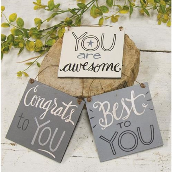 *Best To You Ornament 3 Asst. (Pack Of 3) GH34257 By CWI Gifts