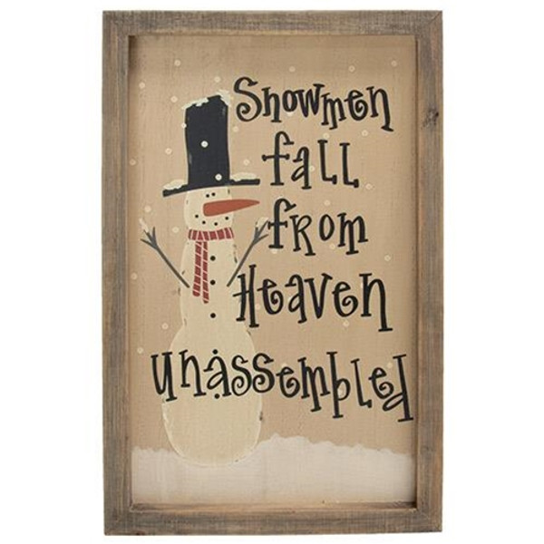 Snowmen Fall From Heaven Sign GH34283 By CWI Gifts