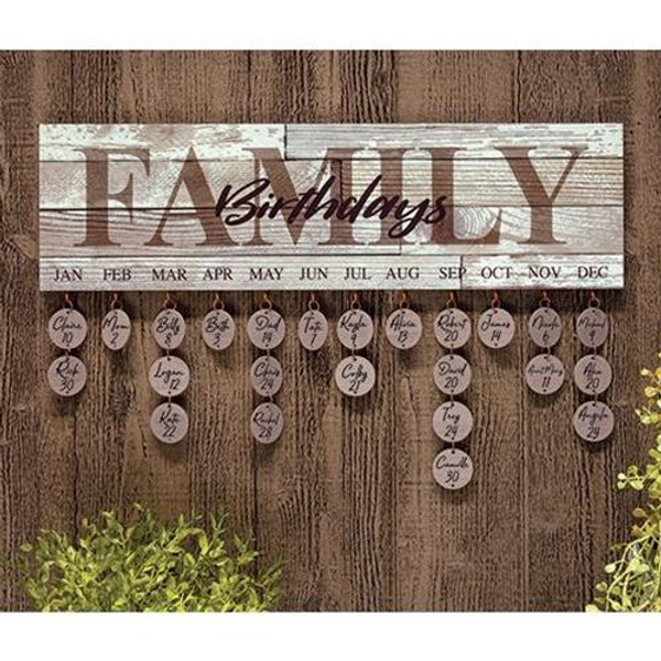 Family Birthday Calendar GH34358 By CWI Gifts