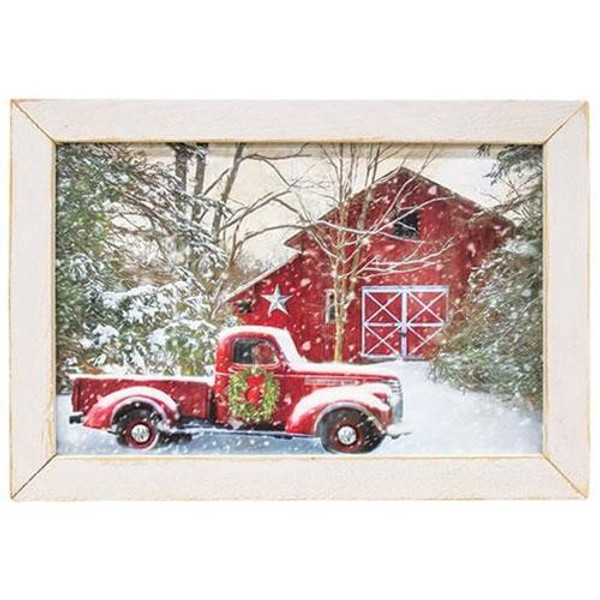 Pap'S Truck Framed Print White Frame GLD1158 By CWI Gifts
