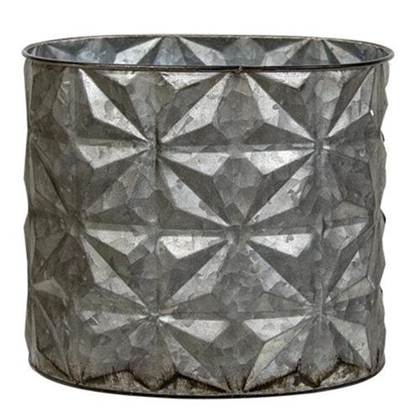 Embossed Tin Oval Bucket GM10220 By CWI Gifts