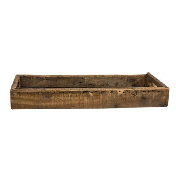 Weathered Wood Rectangle Tray GMJ138 By CWI Gifts