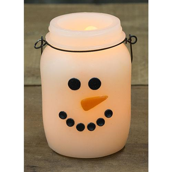 Snowman Keeping Jar W/Timer GXD17538 By CWI Gifts